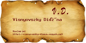Visnyovszky Diána névjegykártya